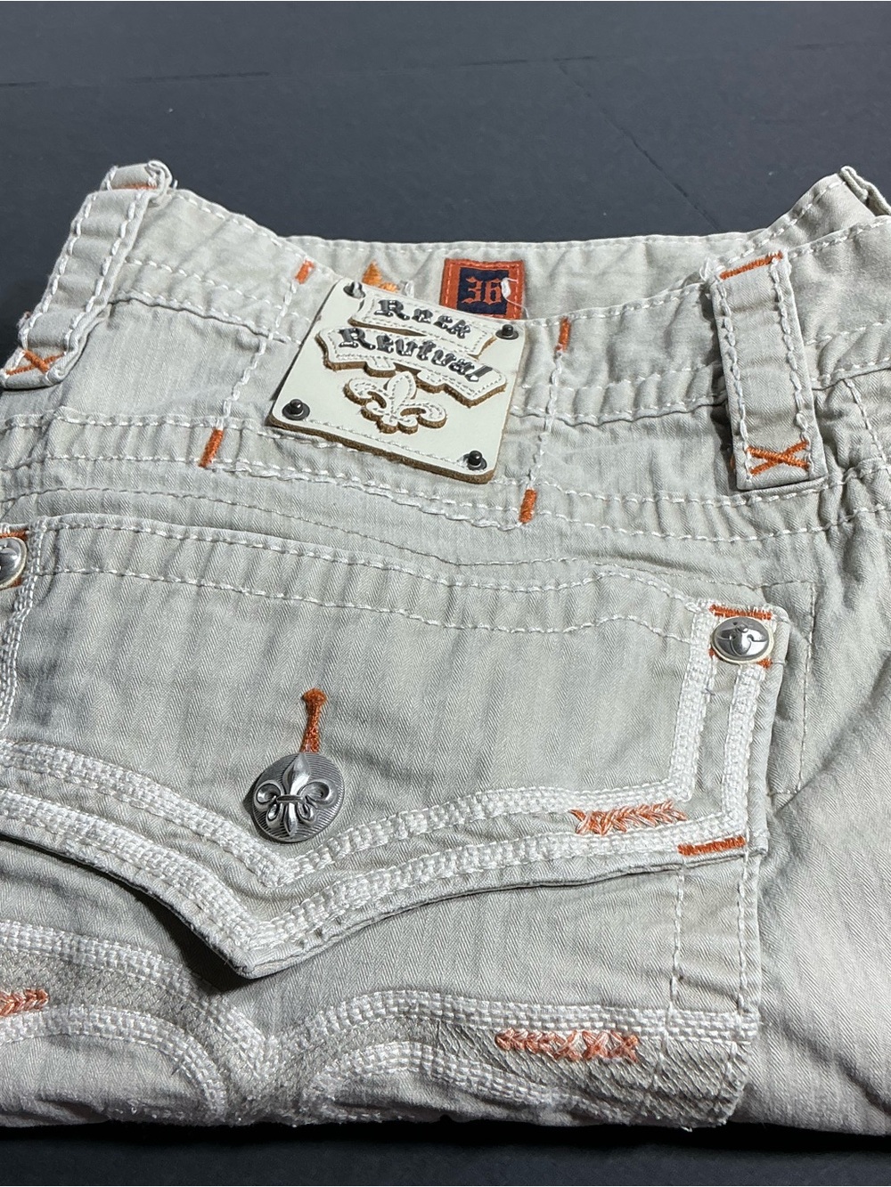 Tan Rock revival jeans